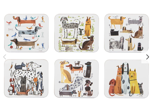 Canine Capers Assorted 6pk Coaster