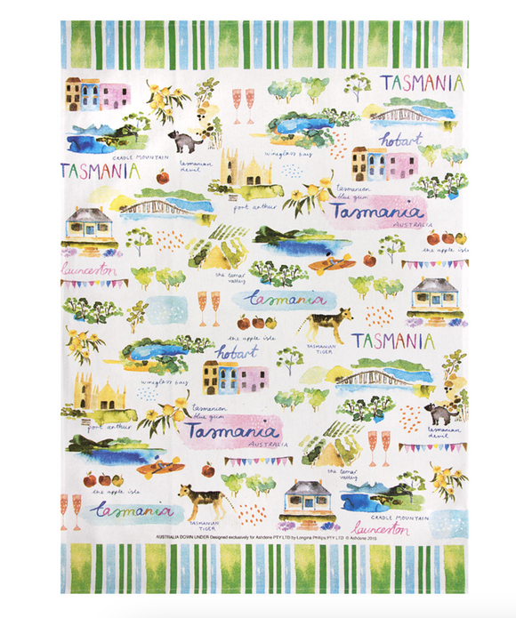 Australia Down Under Tasmania Kitchen Towel