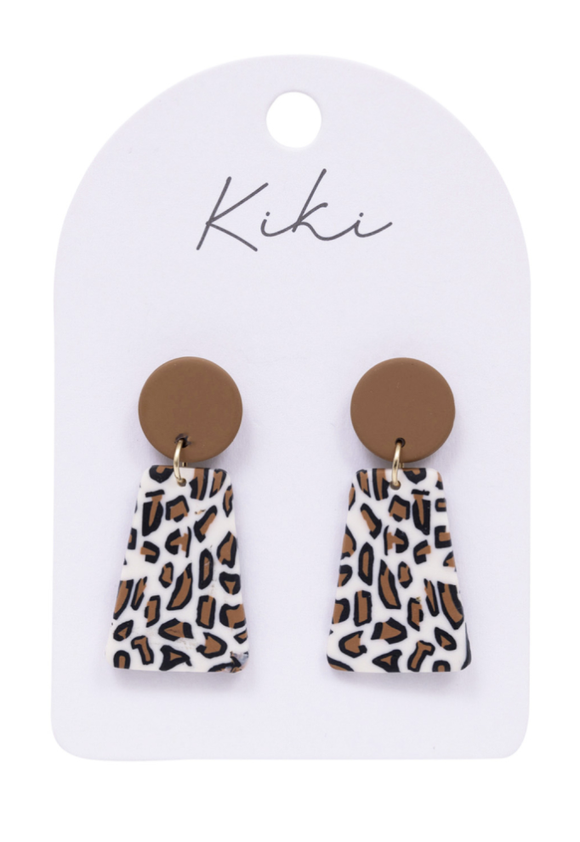 KiKi Earrings - Leopard Print