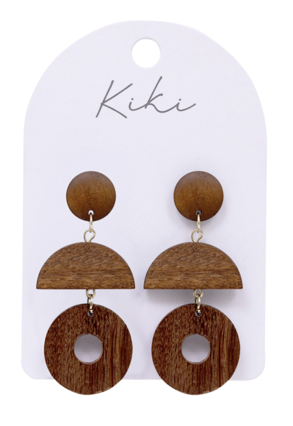 KiKi Earrings -  Wood Curve