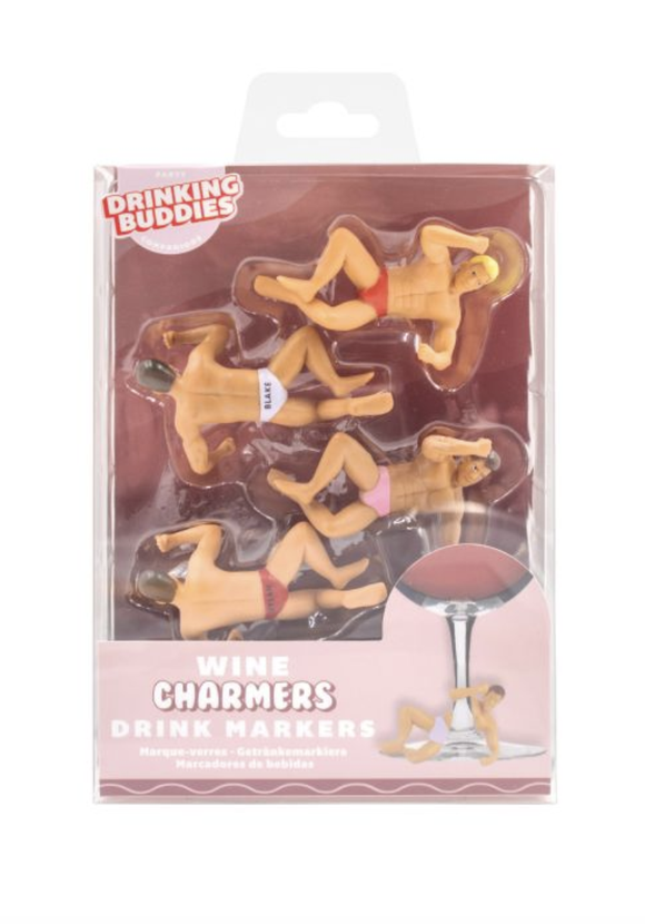 Wine Charmers Drink Markers 4pcs Set Multi-Coloured