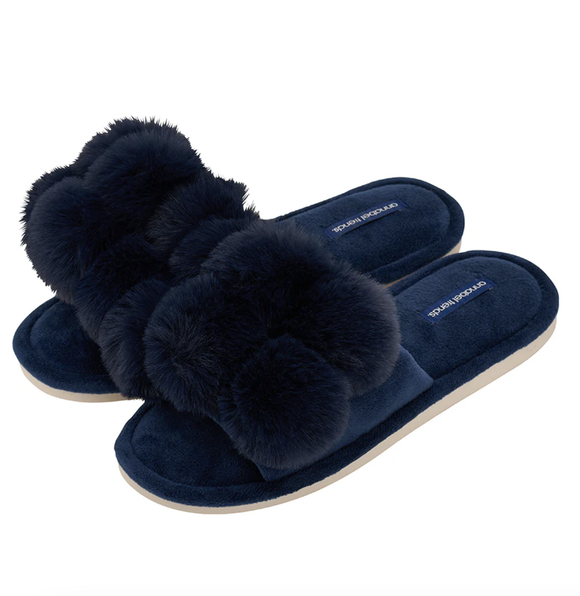Slippers - PomPom Cosy Luxe Navy