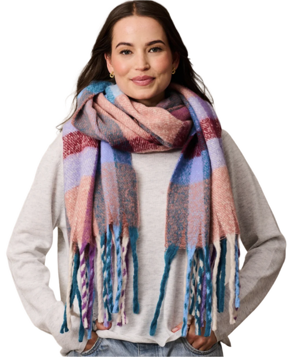 Tiger Tree Scarf - Purple Valmorel