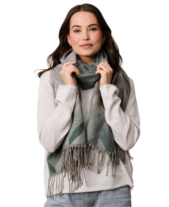 Tiger Tree Scarf - Green Fileccia