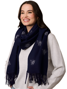 Tiger Tree Scarf - Navy Bee
