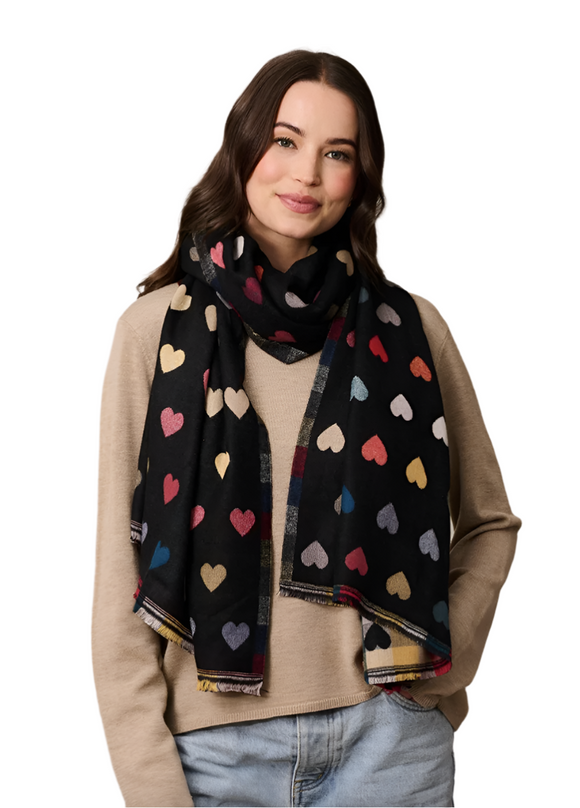Tiger Tree Scarf - Black Romance