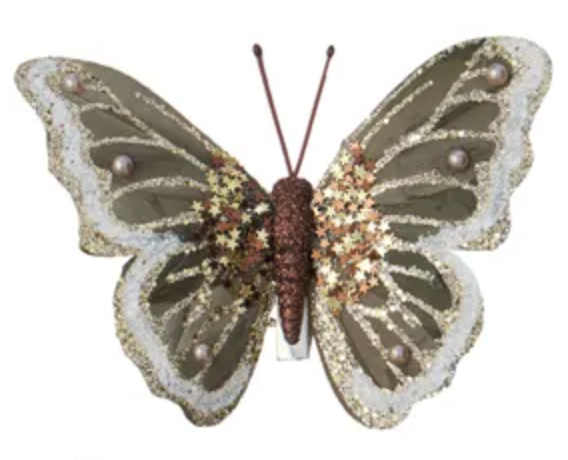 Butterfly Clip 12x8cm Green