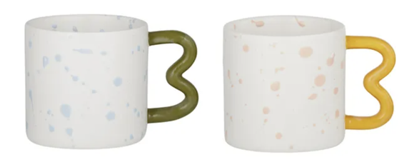 Olympia Cer Mug 11.5x8.5x8.5cm - 2 Assorted
