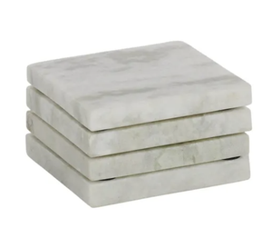 Neo S/4 Square Marble Coaster 10cm Green