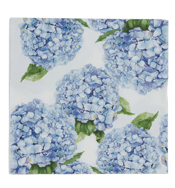 Hydrangea 20pk 3 Ply 33cm Napkin - Blue