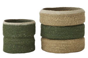 Port Seagrass Baskets -  Olive Assorted