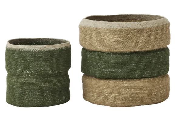 Port Seagrass Baskets -  Olive Assorted