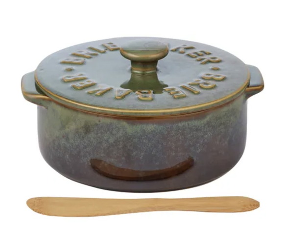 Loire Ceramic Brie Baker - Olive