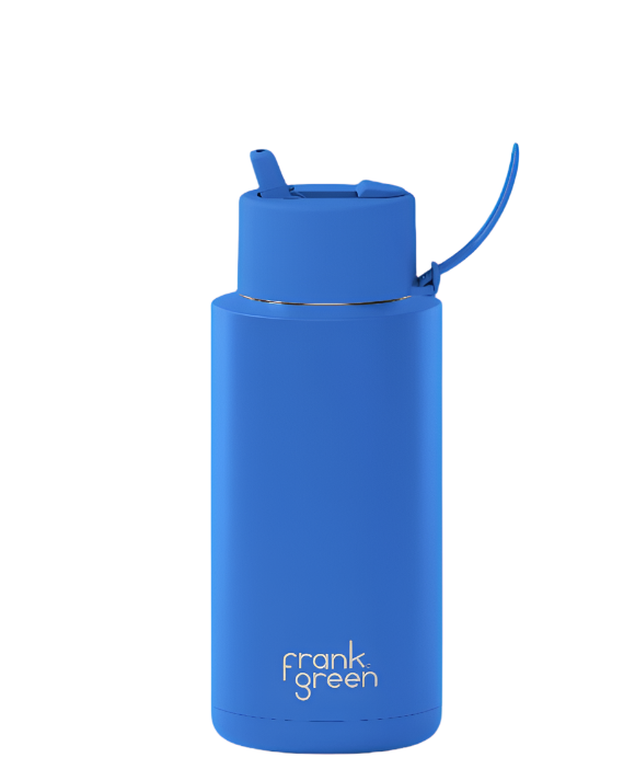Frank Green - Limited Edition Ceramic Reusable Bottle Straw Lid 34oz - Blue Lagoon