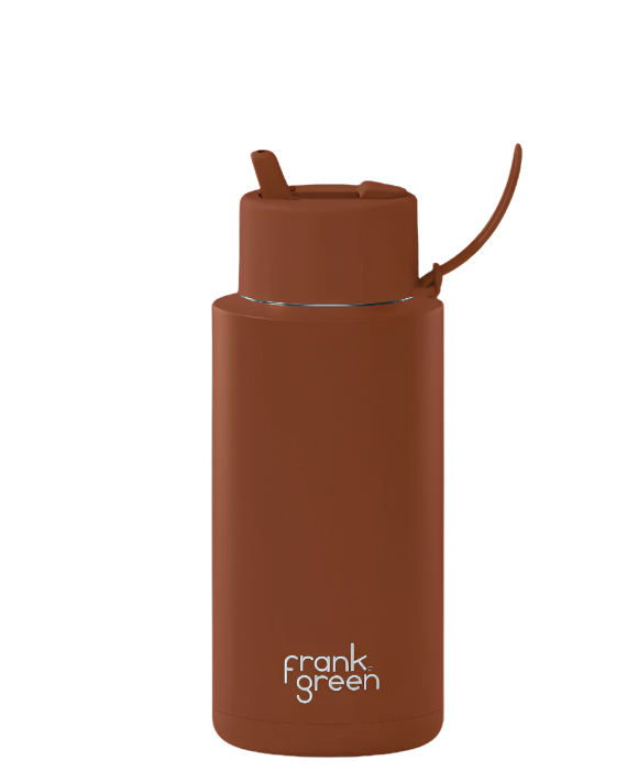 Frank Green - Limited Edition Ceramic Reusable Bottle Straw Lid 34oz - Toffee