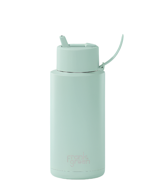 Frank Green - Limited Edition Ceramic Reusable Bottle Straw Lid 34oz - Peppermint