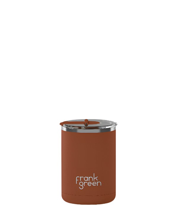 Frank Green - Limited Edition Ceramic Coffee Cup with Hinged Lid 12oz Toffee