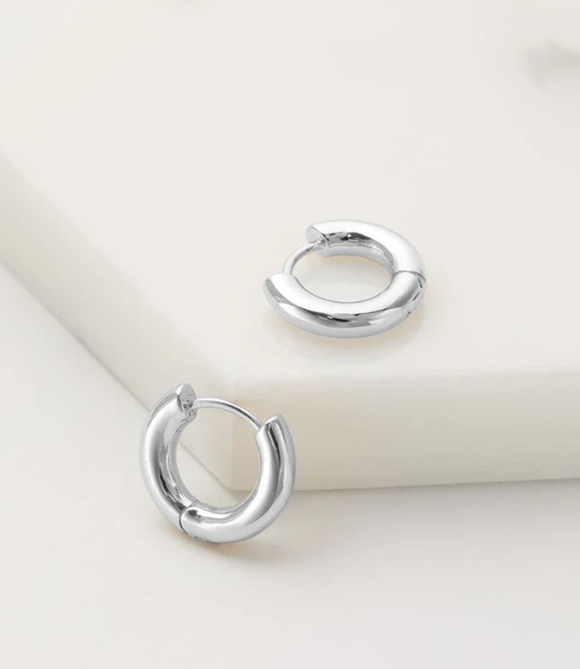 Zafino Earrings - Kendall Small Hoop Silver
