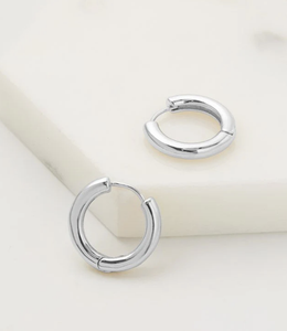 Zafino  Earrings - Kendall Medium Hoop Silver