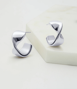Zafino Earrings - Marnie Hoop Silver