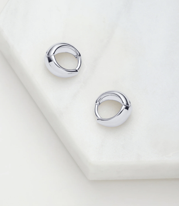 Earring - Steph Hoop Small Silver