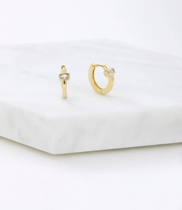 Earrings - Gemma Huggies Gold