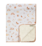 Organic Jersey Sherpa Blanket - Bohemian Bliss