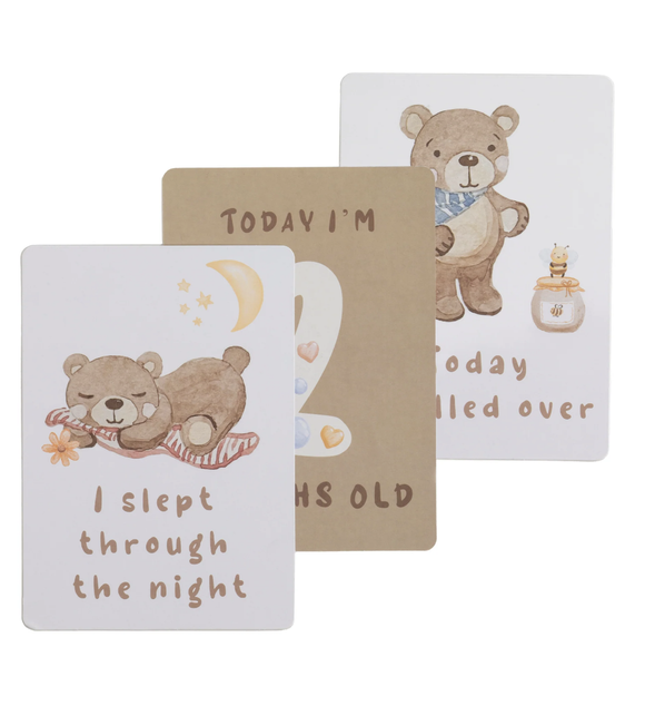 Milestone cards - Cuddly Bear