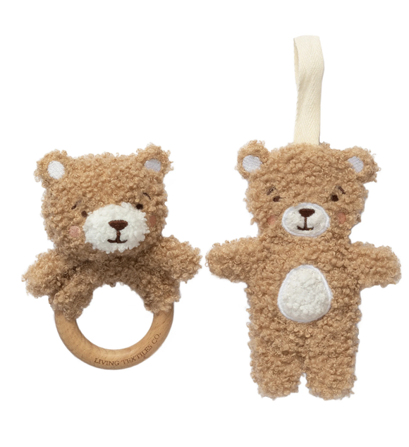 Teething Ring & Dummy Chain Gift Set - Cuddly Bear