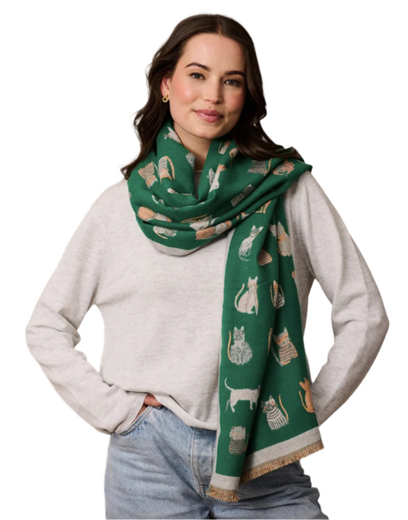 Tiger Tree Scarf - Green Alley Catz