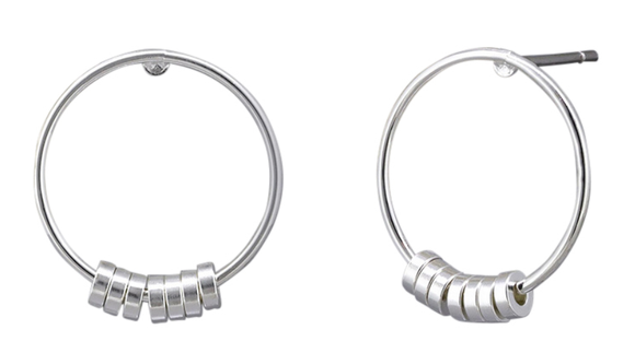 Earrings - Silver Mini Rings Hoops