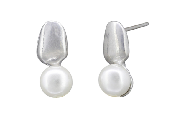 Earrings - Silver Pearl Athena E/R