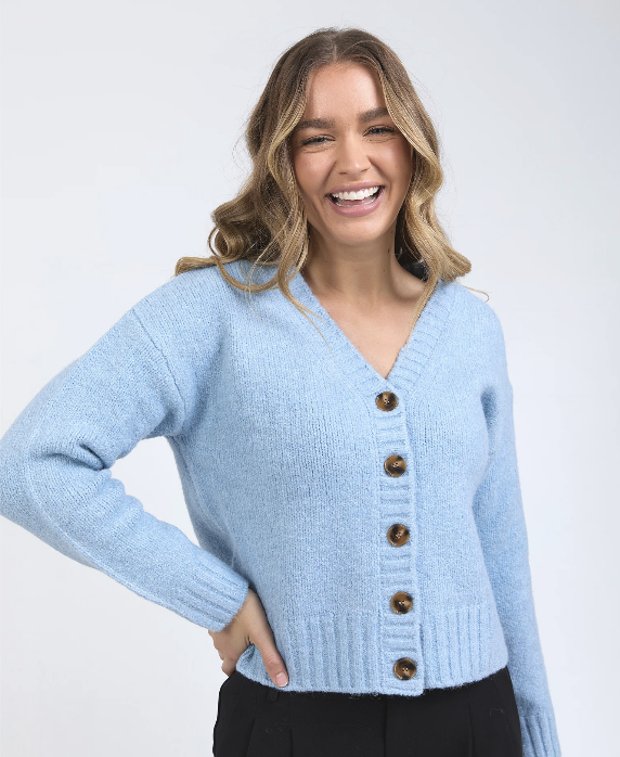 Foxwood Jensen Button Cardi - Celestial Blue