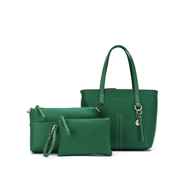 Black Caviar Designs - Tara 3 Piece Handbag Green