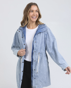 Foxwood longline Anorak - Light Blue