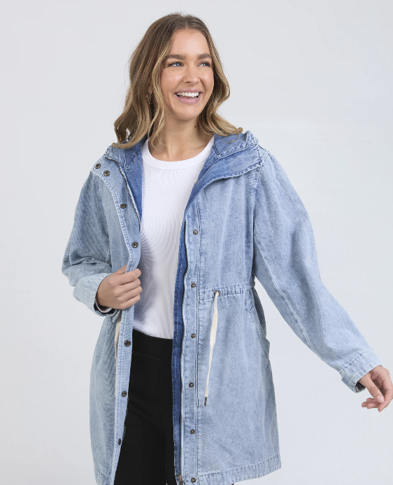 Foxwood longline Anorak - Light Blue
