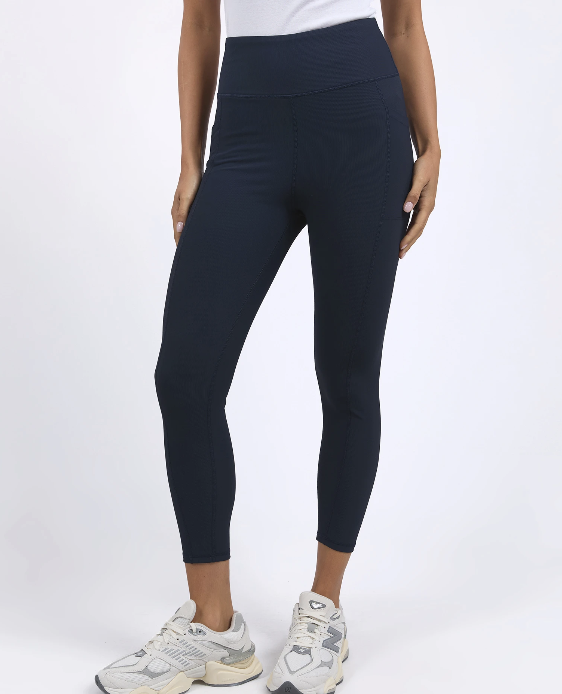 Foxwood Lux Rib Leggings - Navy
