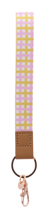 Teacher Wristlet Keychain -Plaid Fabric