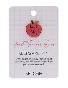 Teacher Best Teacher Keepsake Pin