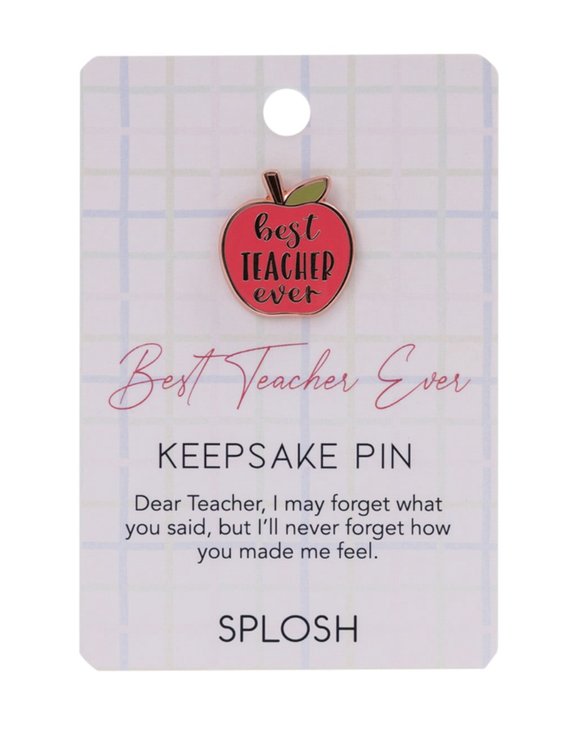Teacher Best Teacher Keepsake Pin