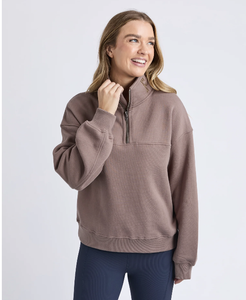 Foxwood College Zip Crew - Mocha