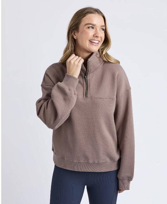 Foxwood College Zip Crew - Mocha
