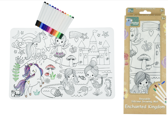 Reusable Silicone Drawing Mat - Enchanted Kingdom