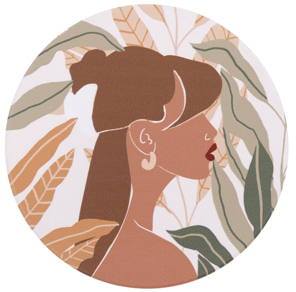 Tuscan Sun Side Profile Ceramic Coaster