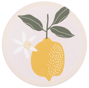 Tuscan Sun Single Lemon Ceramic Coaster