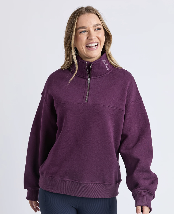 Foxwood College Zip Crew - Plum