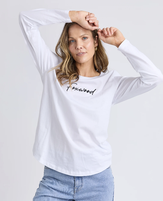 Signature Long Sleeve Tee - White