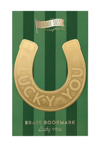 Vintage Sass Brass Bookmark - Lucky You