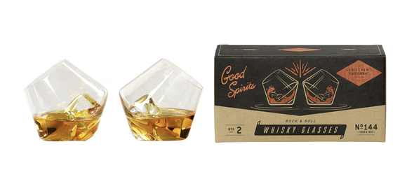 Rocking Whisky Glasses, Set Of 2