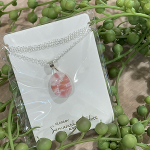 Samantha Abbott Glass Drop Necklace - Pinks